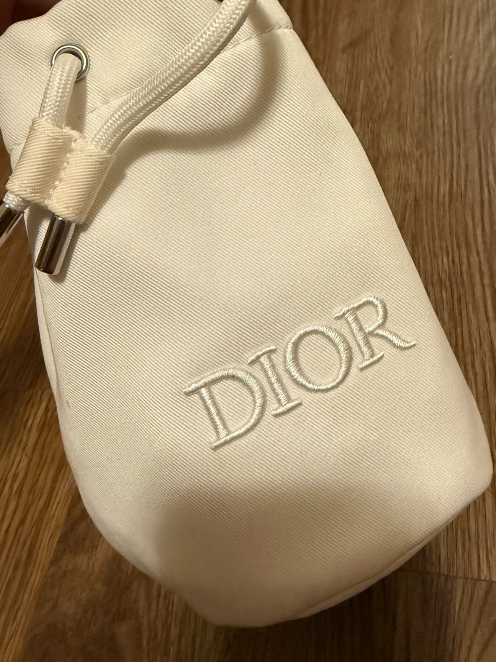 Dior Cream Drawstring Mini Pouch - Picture 5 of 6